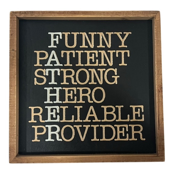 FATHER 8” x 8” wall sign EUC - Picture 1 of 2